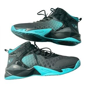 23 Black and Teal Athletic Sneakers, size 13, brand new, never worn
